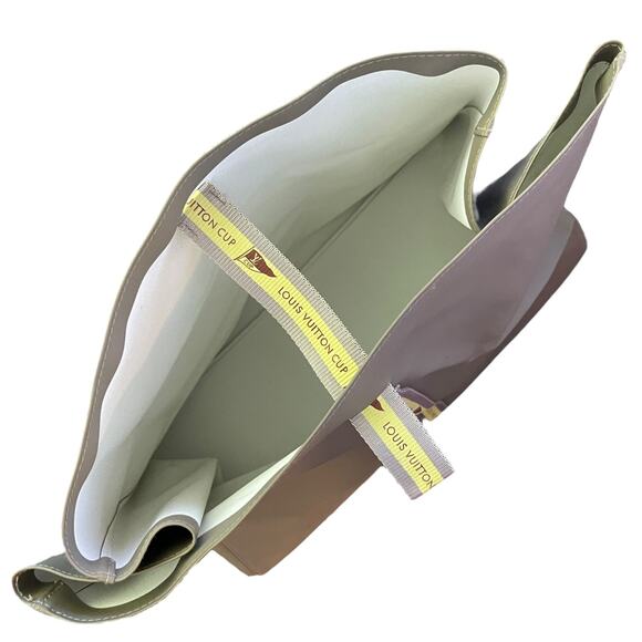 Louis Vuitton 2003 Gray LV Cup Limited Edition Vinyl Shopper Purse - Picture 4 of 11